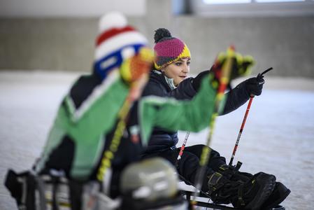 Kristina Vogel in der Skisport-HALLE Oberhof.